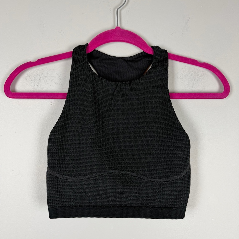 Offline Aerie Black Seamless Recharge Least Support Racerback Sports Bra Small